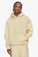 HEAVY OVERSIZE SLEEK LOGO HOODIE BUTTER YELLOW