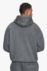 BASIC HOODIE ACID WASHED GREY