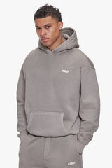BASIC HOODIE ACID WASHED BEIGE