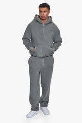 BASIC OPEN LEG JOGGER ACID WASHED GREY