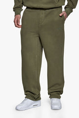 BASIC OPEN LEG JOGGER ACID WASHED OLIVE