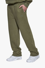 BASIC OPEN LEG JOGGER ACID WASHED OLIVE