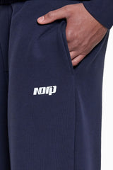 BASIC OPEN LEG JOGGER SPACE BLUE