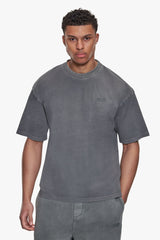 BASIC T-SHIRT ACID WASHED GREY