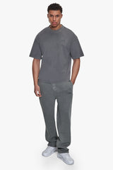 BASIC T-SHIRT ACID WASHED GREY