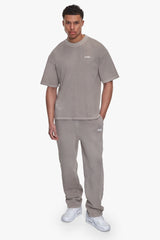 BASIC T-SHIRT ACID WASHED BEIGE