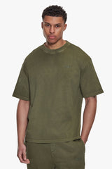 BASIC T-SHIRT ACID WASHED OLIVE