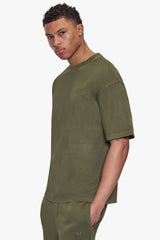 BASIC T-SHIRT ACID WASHED OLIVE