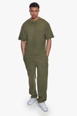 BASIC T-SHIRT ACID WASHED OLIVE