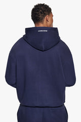 BASIC ZIP  HOODIE SPACE BLUE