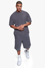 OVERSIZE ESSENTIAL LOGO T-SHIRT STEEL GREY