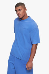 OVERSIZE ESSENTIAL LOGO T-SHIRT WASHED LIGHT BLUE
