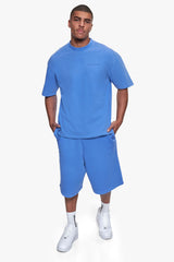 OVERSIZE ESSENTIAL LOGO T-SHIRT WASHED LIGHT BLUE