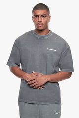 OVERSIZE ESSENTIAL LOGO T-SHIRT WASHED GREY
