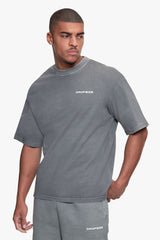 OVERSIZE ESSENTIAL LOGO T-SHIRT WASHED GREY