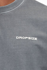 OVERSIZE ESSENTIAL LOGO T-SHIRT WASHED GREY