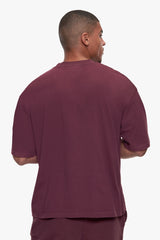 DS-TS-345-FPNKOVERSIZE ESSENTIAL LOGO T-SHIRT WASHED WINE