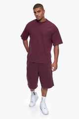 DS-TS-345-FPNKOVERSIZE ESSENTIAL LOGO T-SHIRT WASHED WINE