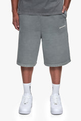 ESSENTIAL LOGO SWEAT SHORTS WASHED GREY
