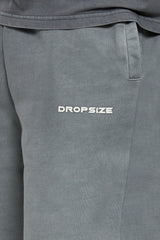 ESSENTIAL LOGO SWEAT SHORTS WASHED GREY