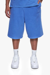 ESSENTIAL LOGO SWEAT SHORTS WASHED LIGHT BLUE