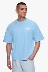 OVERSIZE ESSENTIAL LOGO T-SHIRT BABY BLUE