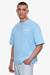 OVERSIZE ESSENTIAL LOGO T-SHIRT BABY BLUE