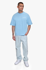 OVERSIZE ESSENTIAL LOGO T-SHIRT BABY BLUE