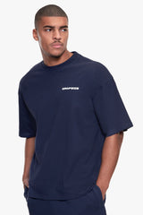 OVERSIZE ESSENTIAL LOGO T-SHIRT SPACE BLUE