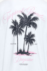 OVERSIZE PALM BEACH T-SHIRT WHITE
