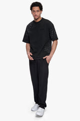 PLISSEE JOGGERPANTS BLACK