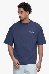 OVERSIZE UNIVERSE T-SHIRT BLUE GREY