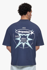 OVERSIZE UNIVERSE T-SHIRT BLUE GREY