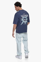 OVERSIZE UNIVERSE T-SHIRT BLUE GREY