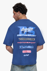 OVERSIZE RACING TSHIRT OCEAN BLUE