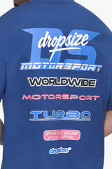 OVERSIZE RACING TSHIRT OCEAN BLUE