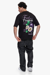 OVERSIZE PASSION FRUIT T-SHIRT BLACK