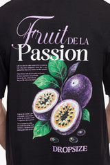 OVERSIZE PASSION FRUIT T-SHIRT BLACK