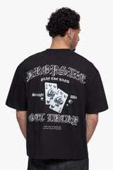 OVERSIZE GET LUCKY T-SHIRT BLACK
