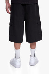 METAL PATCH UTILITY SHORTS BLACK