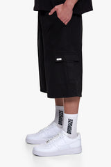 METAL PATCH UTILITY SHORTS BLACK