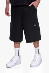 METAL PATCH UTILITY SHORTS BLACK
