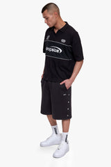 PUSH BUTTON SHORTS BLACK