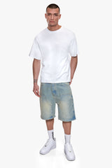CARPENTER JORTS WASHED BLUE