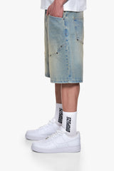 WESTERN JORTS WASHED LIGHT BLUE
