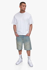 WESTERN JORTS WASHED LIGHT BLUE