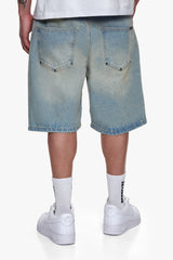 WESTERN JORTS WASHED LIGHT BLUE