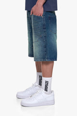 WESTERN JORTS WASHED BLUE
