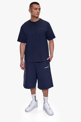 REGULAR FIT ESSENTIAL LOGO T-SHIRT SPACE BLUE