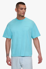 REGULAR FIT ESSENTIAL LOGO T-SHIRT TURQOUISE